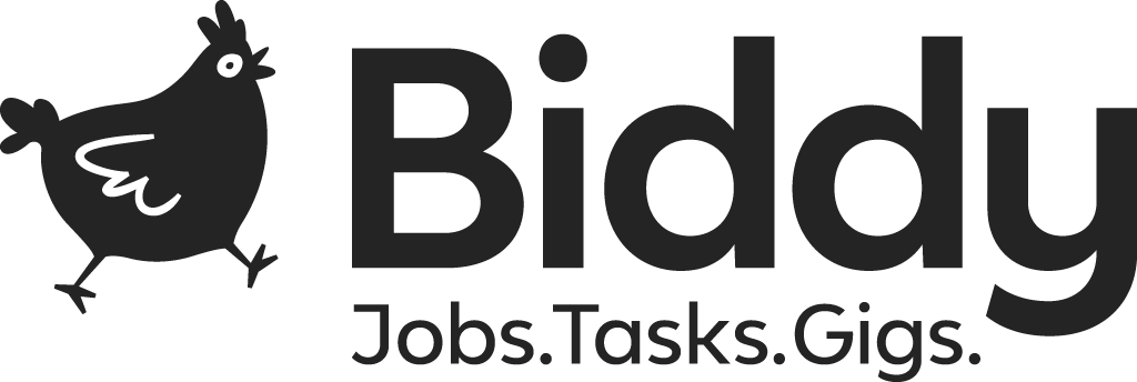 Biddy Jobs logo with tagline