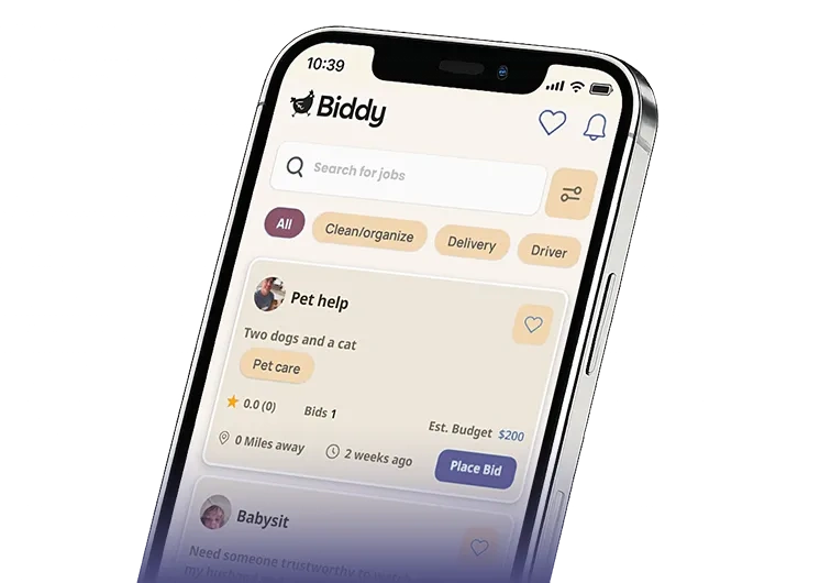 Biddy Jobs app