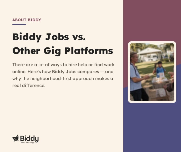 Biddy Jobs vs. Other Gig Platforms