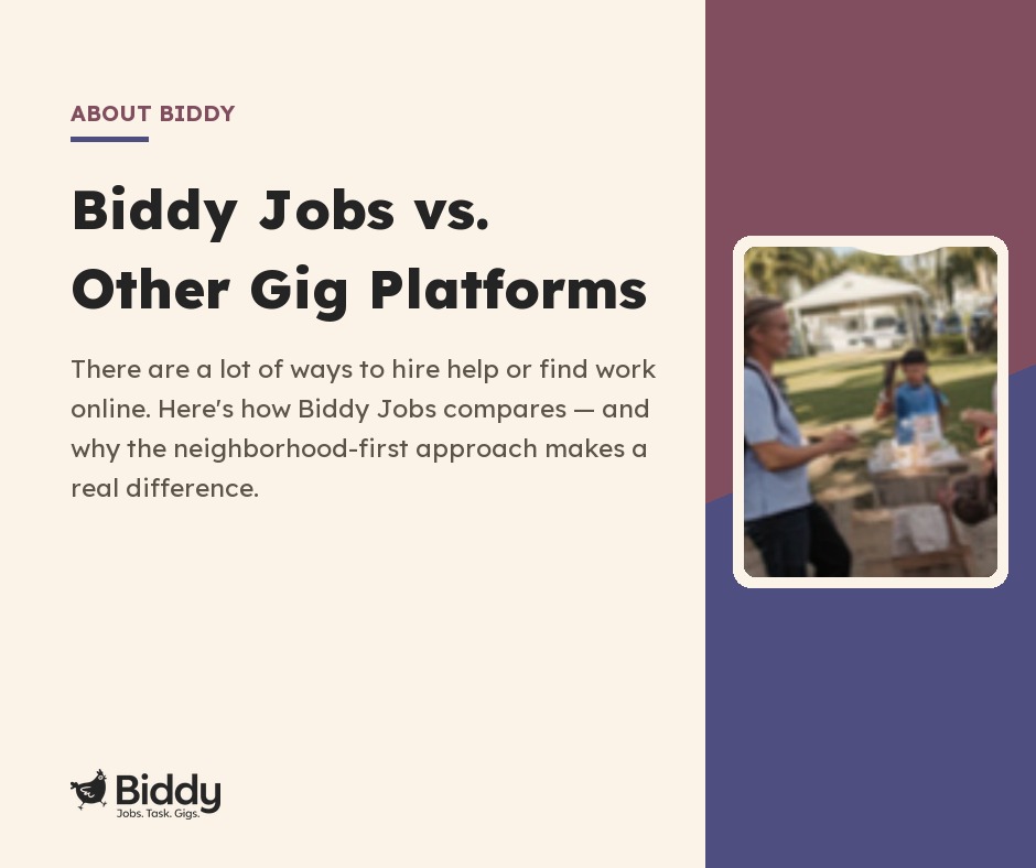 Biddy Jobs vs. Other Gig Platforms