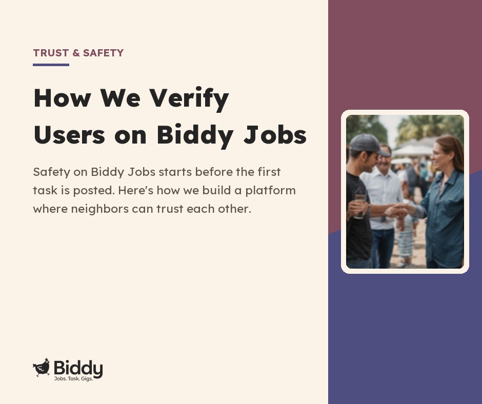 How We Verify Users on Biddy Jobs