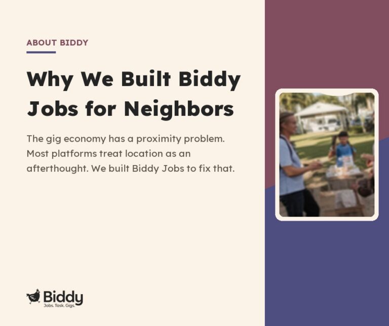 Why We Built Biddy Jobs for Neighbors