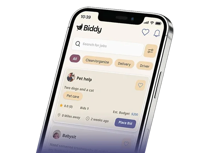 Biddy app screenshot