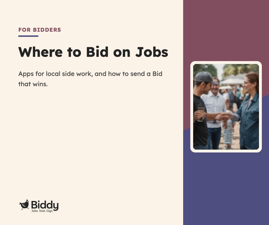 Where to bid on jobs: apps for local side work