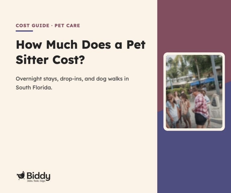 Pet sitter cost in South Florida